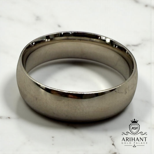 Plain 925 Silver Band Ring for Men – Classic Polished Finis
