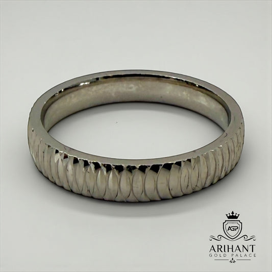 Classic 925 Silver Band Ring for Men – Textured Finish