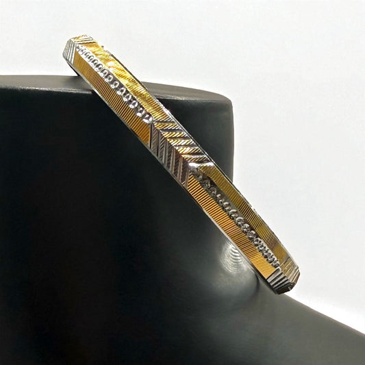 Silver 925 Kada for Men – Arrow Design in Golden & Silver Shade