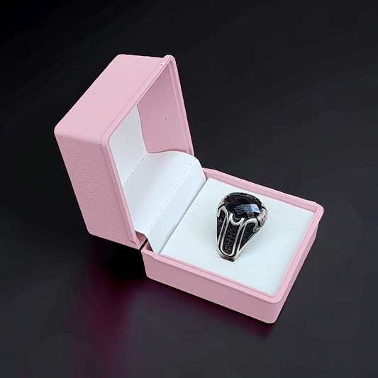 Emerald Sultan Men's Silver 925 Turkish Ring