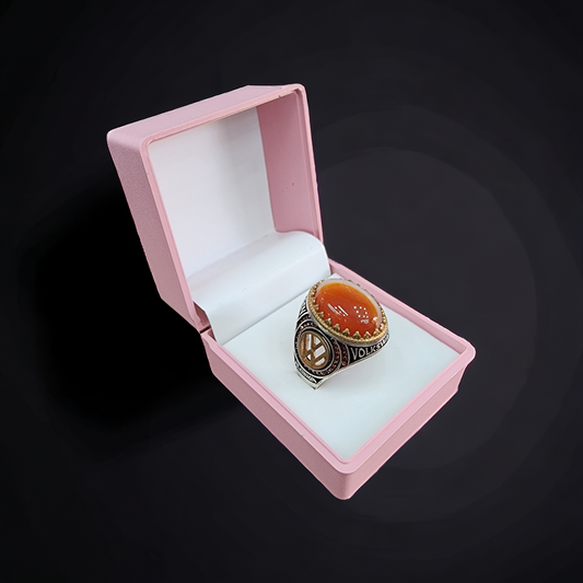 "Turkish Onyx Agate Sterling Silver Men's Ring"