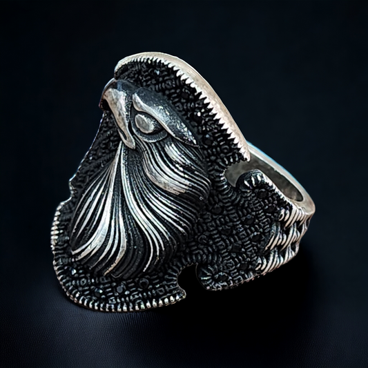 Vintage Turkish Eagle Men's 925 Silver Ring