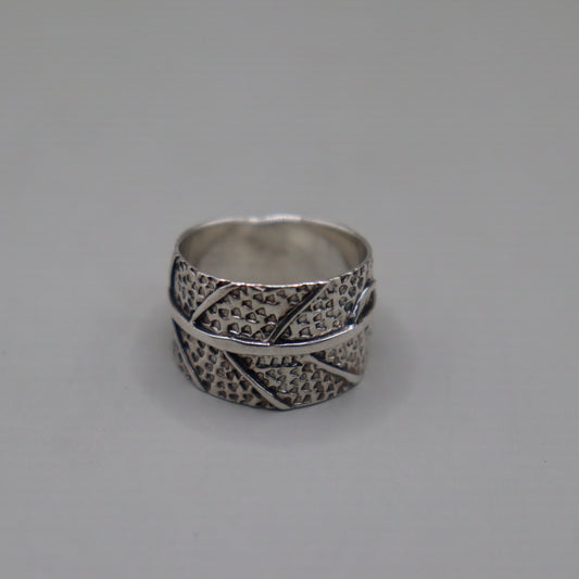 Silver Leaf 925 Silver Men's Ring