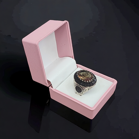 "Midnight Wave - Turkish Men's Sterling Silver 925 Ring"