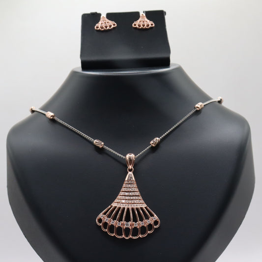 Blush Petal Harmony Silver 925 Pendant Set