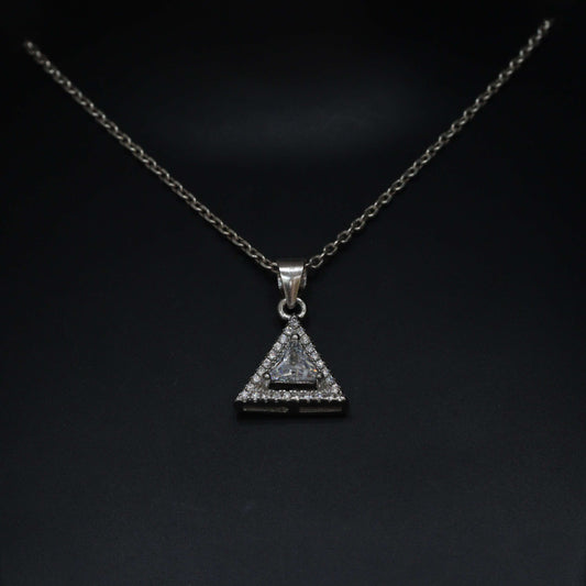 "Dazzling Square Brilliance Pendant Set"