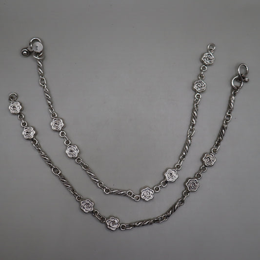 Lotus Silver Shimmer Anklet 925