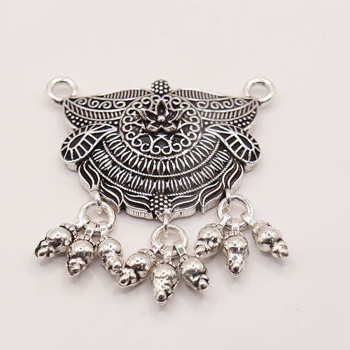Antique Silver Pendant with Intricate Engravings