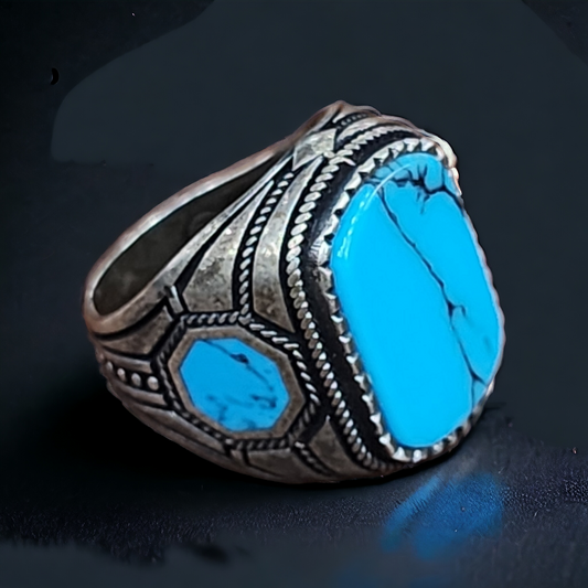 Sapphire Ottoman 925 Silver Men's Ring