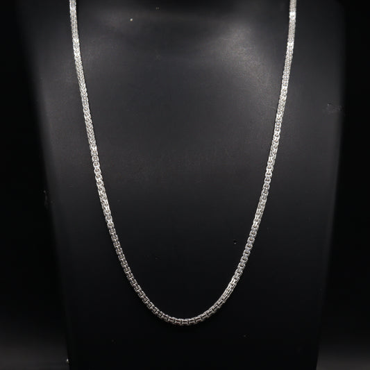 "Sleek Silver 925 Men's Serenity Chain"
