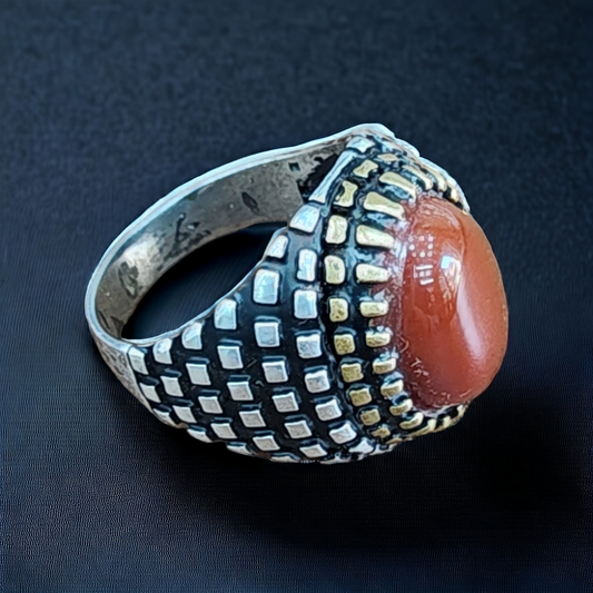 Turkish-Yemeni Sterling Silver Men's Ring