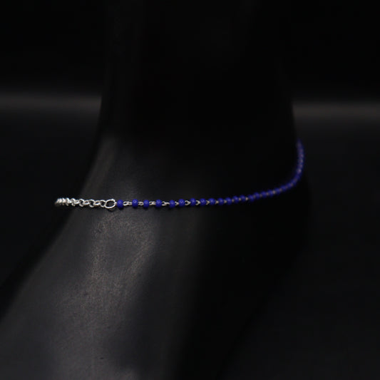 Elegant 925 Sterling Silver Anklet Wave Design