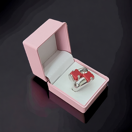 Turkish Ruby Crest Vintage Silver 925 Ring