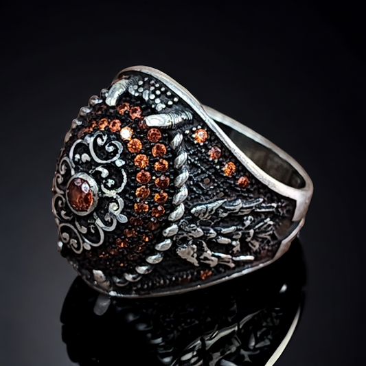 "Sterling Turkish Crest Men's Ring"