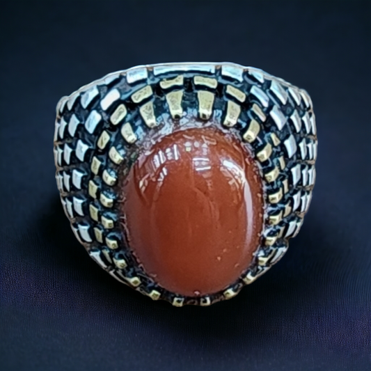 Turkish-Yemeni Sterling Silver Men's Ring