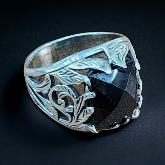"Masculine Onyx Turkish Silver 925 Ring"