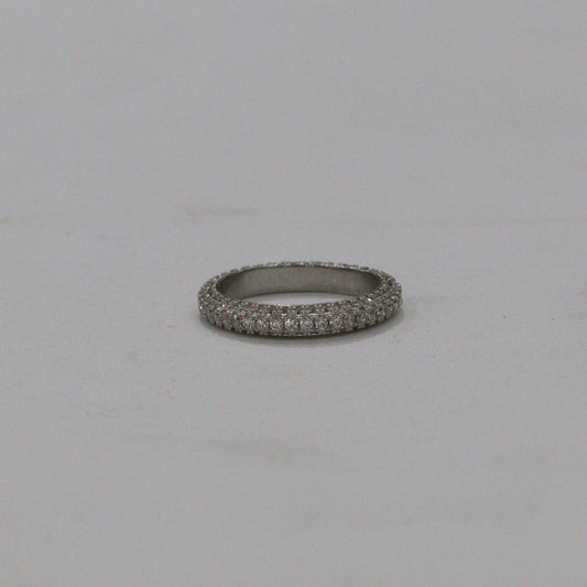 "Dolce Diamante" - Italian Round Diamond Sterling Ring