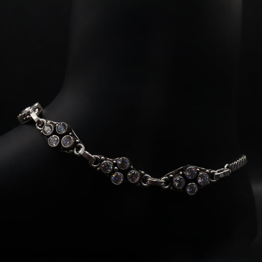 Elegant Starlight 925 Silver Anklet
