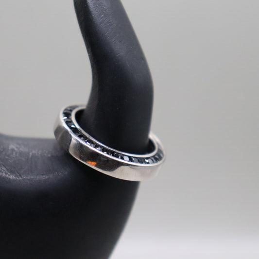 Double Ridge 925 Silver Men's Ring