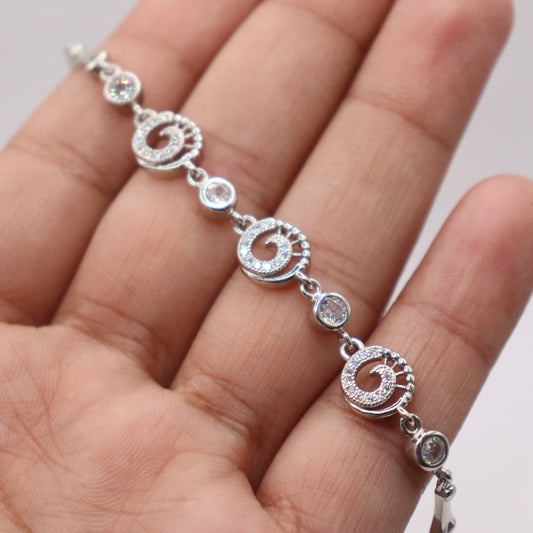 "Serene Silver Breeze Bracelet"