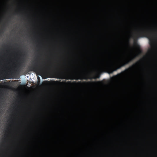 "925 Sterling Silver Charm Anklet"