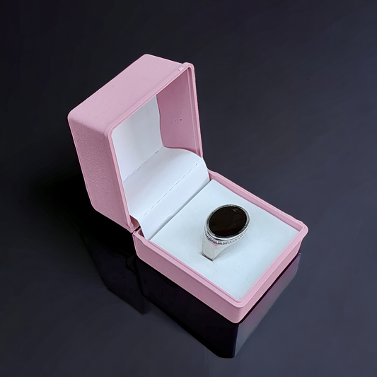 "Turkish Elegance 925 Silver Men's Ring - Black Onyx Edition"