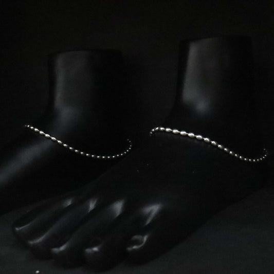 "925 Sterling Silver Anklet Pair"