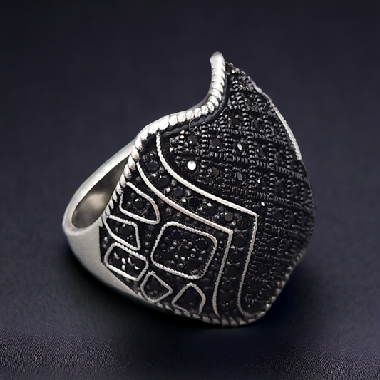 Turkish Black Sterling Men's Band