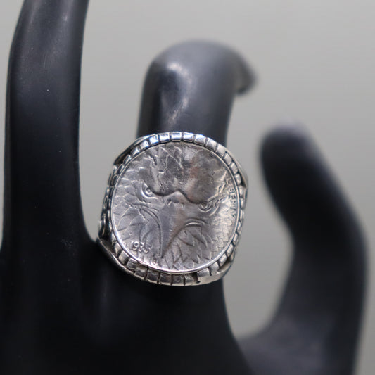 Broad Eagle 925 Silver Men's Ring