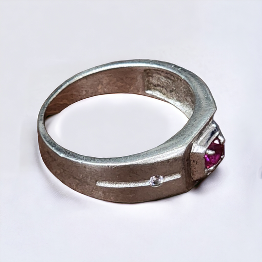 MS Ruby Square Band Ring