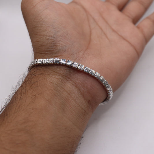 Silver Serenity Charm 925 Bracelet