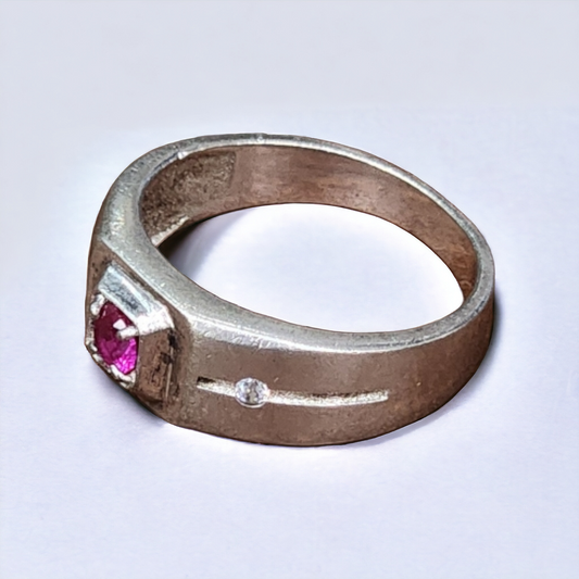 MS Ruby Square Band Ring