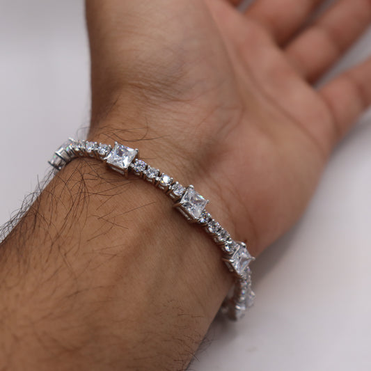 "Serene Silver Sparkle Bracelet"
