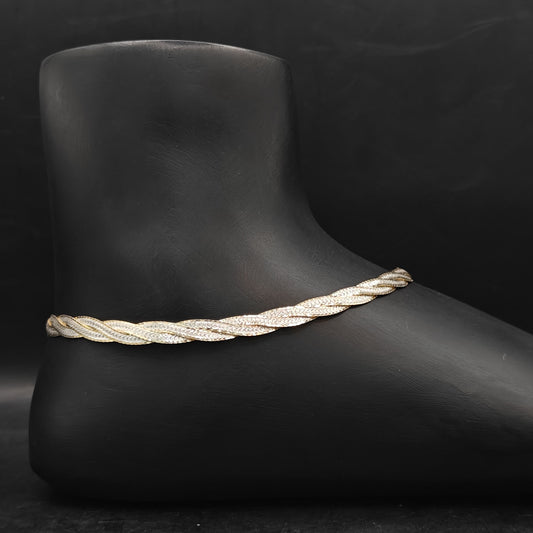 Sleek Silver 925 Italian Anklets