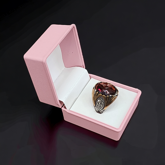 "Turkish Silver 925 Royal Alexandrite Men's Ring"