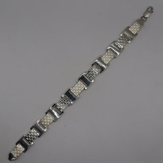 "Silver Sentinel Men's Bracelet"