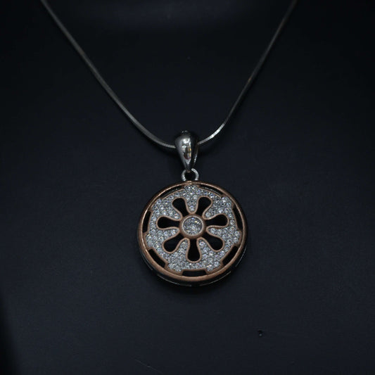 "Radiant Rose Diamond Pendant Sets