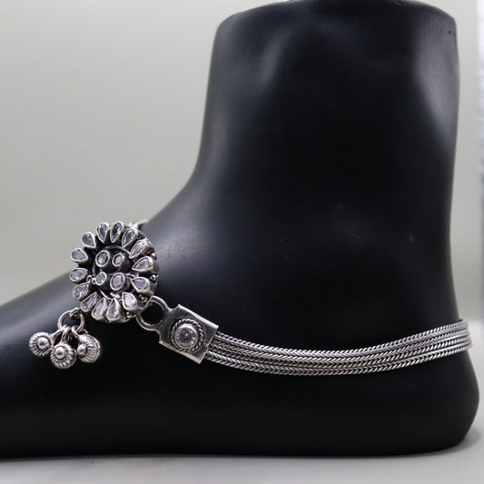 Sterling Swirl 925 Silver Anklet