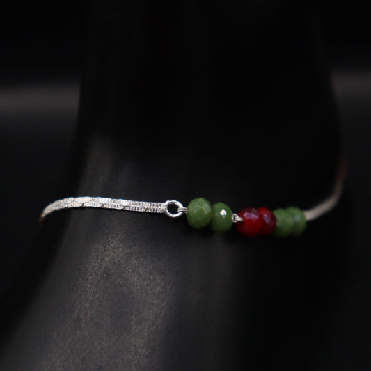 "925 Sterling Silver Delicate Bells Anklet"