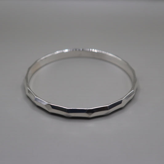 Geometric Serenity 925 Silver Men's Kada