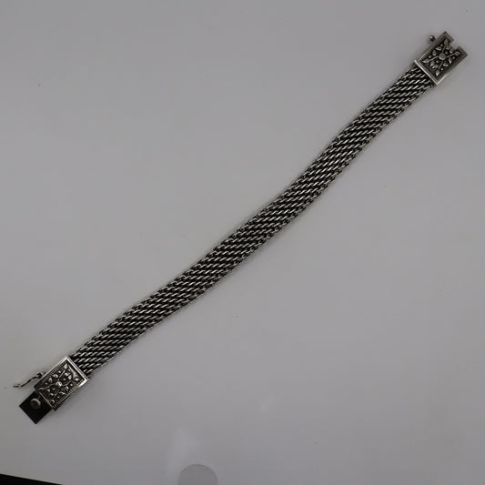 "Bold Silver Link Bracelet"