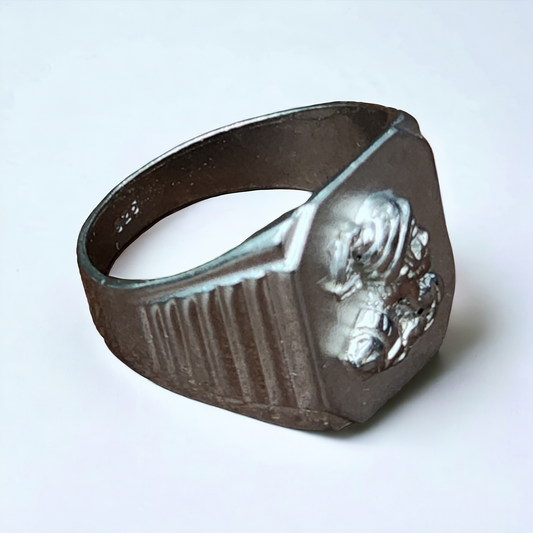 Silver Sterling Shivaji Maharaj MS Ring