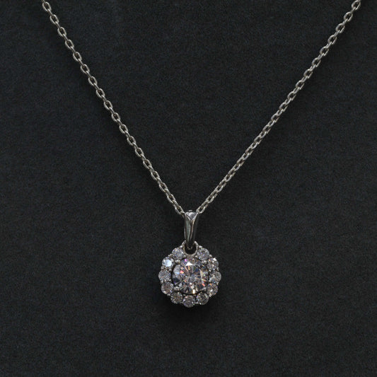 Elegance in Silver Diamond Pendant Sets