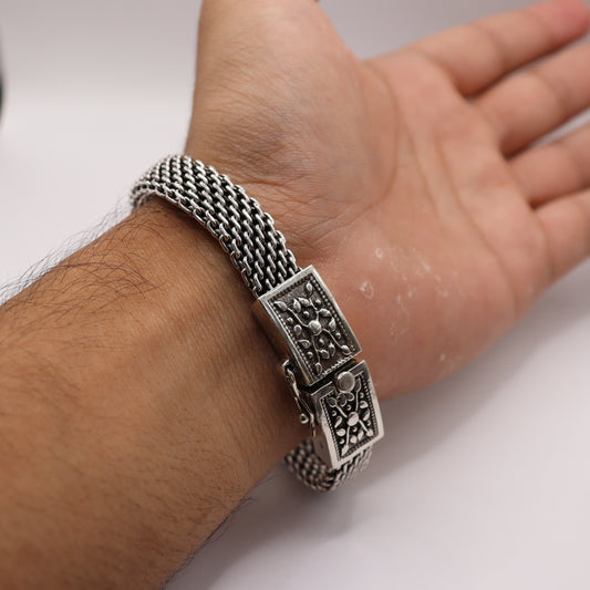 "Bold Silver Link Bracelet"