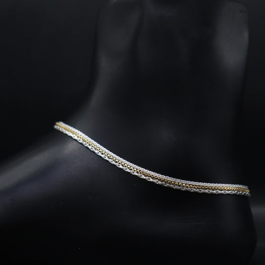 "925 Silver Spiral Anklet"