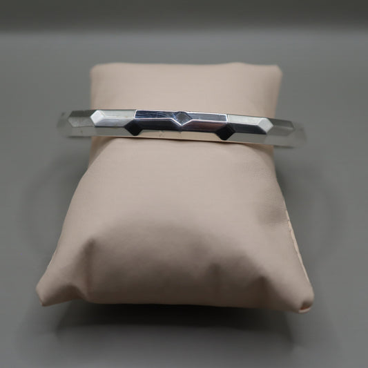 Geometric Serenity 925 Silver Men's Kada