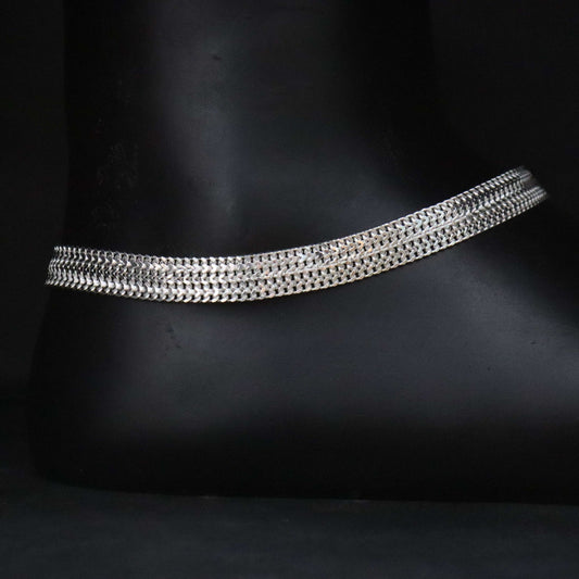 "Elegant 925 Sterling Silver Anklet for Women"