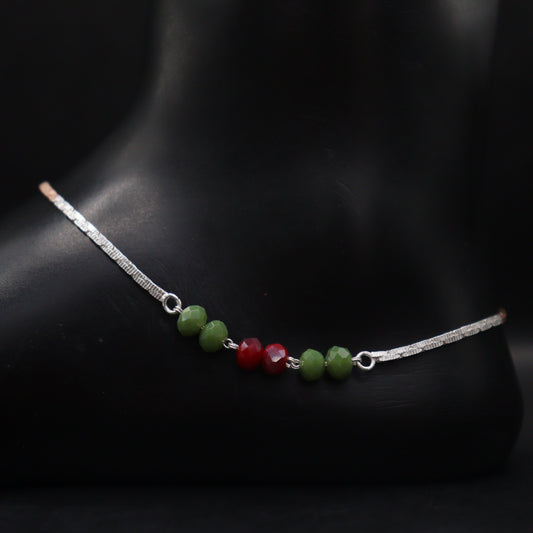 "925 Sterling Silver Delicate Bells Anklet"