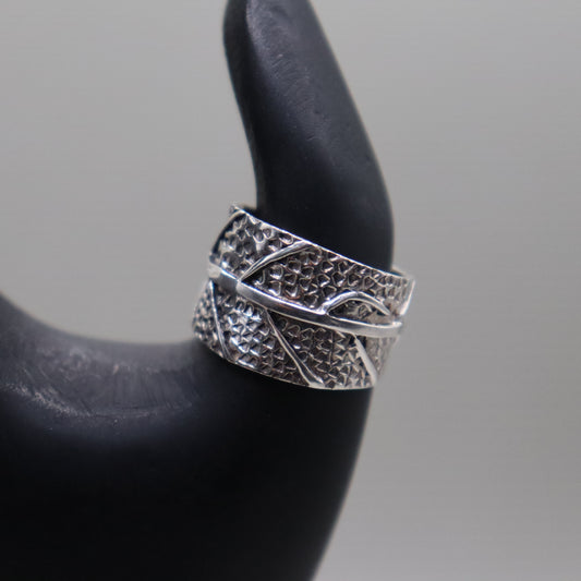 Silver Leaf 925 Silver Men's Ring