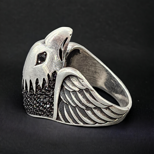 Eagle Claw Men's Silver 925 Turkish Ring